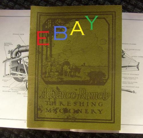 Advance rumely threshing machinery catalog 1913/14 steam traction engine oilpull for sale