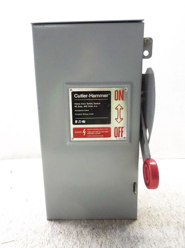 CUTLER HAMMER 60 AMP SAFETY SWITCH 600 VAC, DH362FRK (USED)
