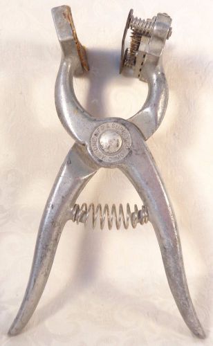 Vintage  Livestock (Cattle-Cow) Tattoo Ear Tag Pliers STONE MFG. &amp; SUPPLY CO.