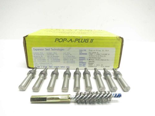 New expansion seal p2-560-s pop-a-plug ii kit w/ 9 plugs &amp; 1 brush d518663 for sale