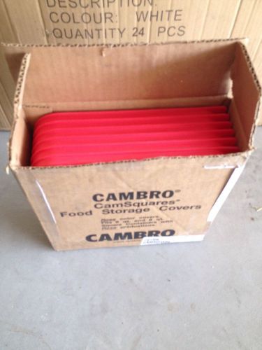 Case of 6 CAMBRO FOOD STORAGE CONTAINER LIDS SQUARE 6 &amp; 8 QT - SFC6451 RED