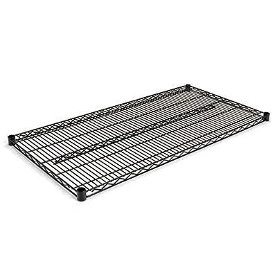 Industrial Wire Shelving Extra Wire Shelves, 48w x 24d, Black, 2 Shelves/Carton