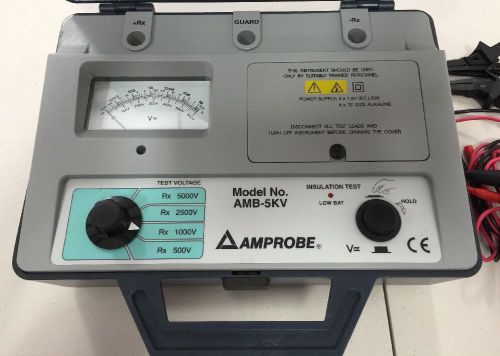AMPROBE Model No. AMB-5KV Insulation Resistance Tester RX &amp; AC/DC