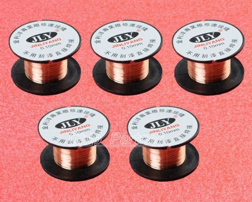 5pcs 0.1mm copper solder soldering ppa enamelled reel wire new for sale