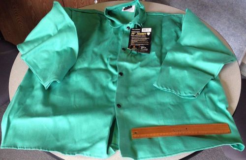 NEW Tillman FR Cotton GREEN Welding Shirt Coat 30&#034; 9 oz Size M to L MEDIUM-LARGE
