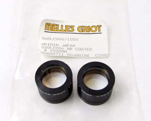 Lot of (2) Melles Griot 06GLC006 Collimating and Focusing Lenses 50mm f.l.