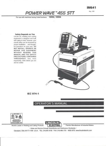 A Lincoln Electric (POWER WAVE 455 STT ) Welder Operators  Manual) Copy