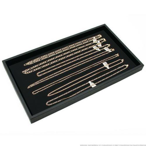 Black Velvet Necklace Easel Chain Board Display Tray