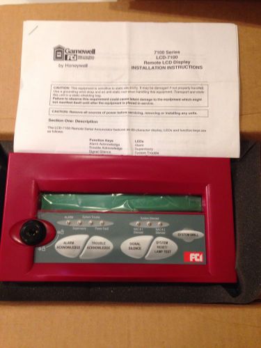 LCD-7100  LCD Display Remote Annunciator FCI GAMEWELL  with BACKBOX New