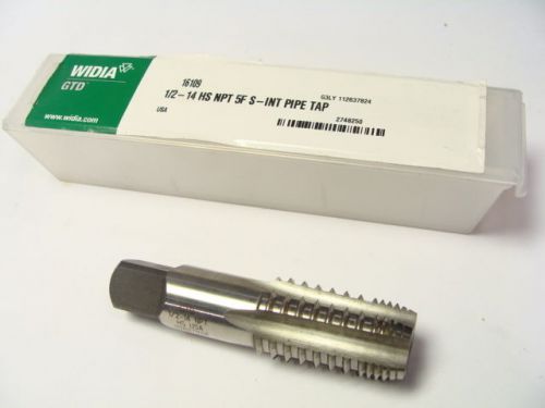 New widia gtd 16109 pipe tap, taper, size 1/2 thread 14 hs npt 5f s-int! for sale