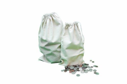 UBICON 12 x 19 Inches Standard Size Heavy Duty Flat Bottom Coin Bags with Draw