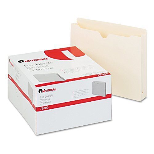 Universal Economical File Jackets with Two Expansion, Letter, 11 Point Manila,