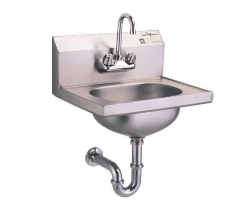 Eagle group hsa-10-faw  wall mount hand sink faucet wrist handles with p-trap for sale