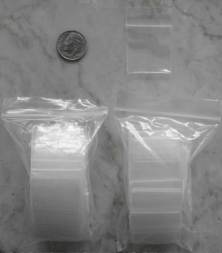 One inch 1 in zip lock storage bags recloseable ziploc 200pcs 1&#034;x1&#034; display bags