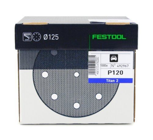 Festool 492970 P220 Grit, Titan 2 Abrasives, Pack of 100