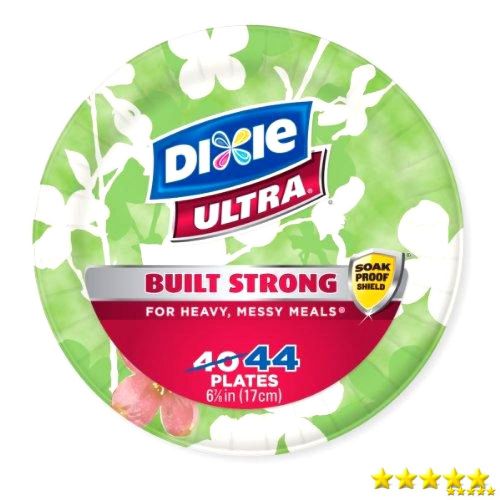 Dixie Ultra Disposable Plates  6 7/8 Inch  44 Count Pack of 4, New