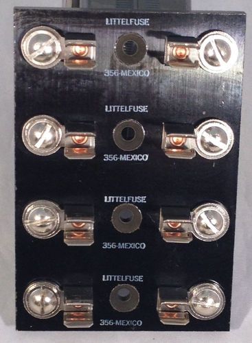 Littelfuse 356 4 Pole Fuse Holder Block Screw Terminal for 3AG Fuses new!