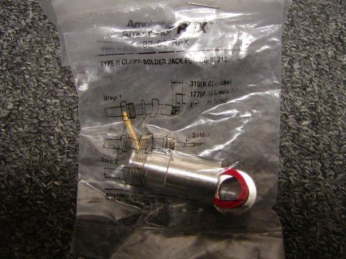 Amphenol 82-63 rfx, n clamp-solder jack for rg8,213-new-lot of 6 for sale