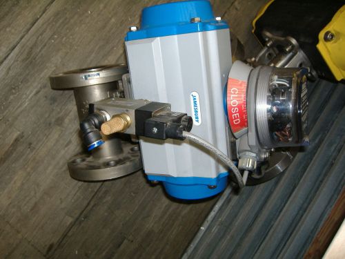 Jamesbury 1.5&#034;-150# 9300 316 ss ball valve w/vpvl350sr actuator &amp; stonel quartz for sale