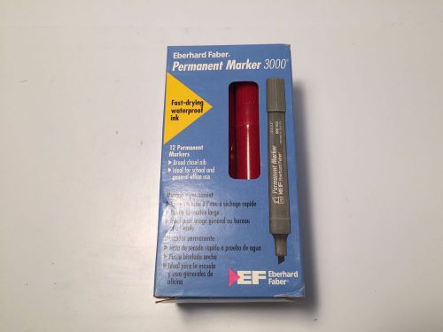 RED PERMANENT MARKER 3000/Eberhard Faber Brand Box of 12