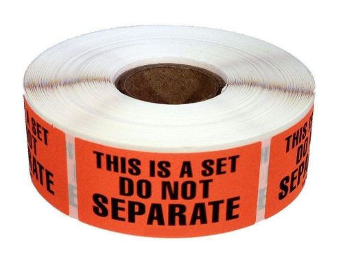 AEAC This Is A Set Do Not Separate Labels 500/roll 1&#034; x 2&#034; Orange FBA Label