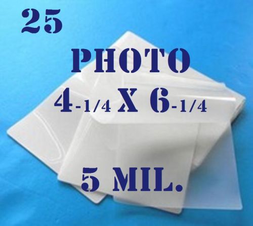 5 MIL 4-1/4 x 6-1/4 Laminating Laminator Pouches Sheets, Photo Video 25 pk