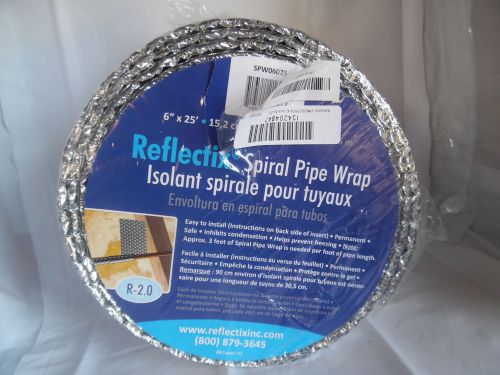 Reflectix spw0602508 6-inch by 25-feet spiral pipe wrap for sale