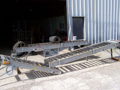 Hytrol 190-rb roller bed type powered 18&#034; wide belt conveyor 28&#039; oal x 24&#034; oaw for sale