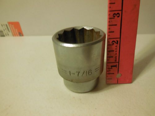 3/4&#034; DRIVE CHROME PLATED 1-7/16in. 12 POINT SOCKET