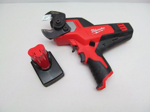 Milwaukee 2472-20 m12 600 mcm cable cutter kit + red lithium 12v xc battery for sale