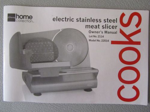 NEW 7.5&#034; Cooks Electric Meat Slicer Stainless Steel Food Cutter Kitchen