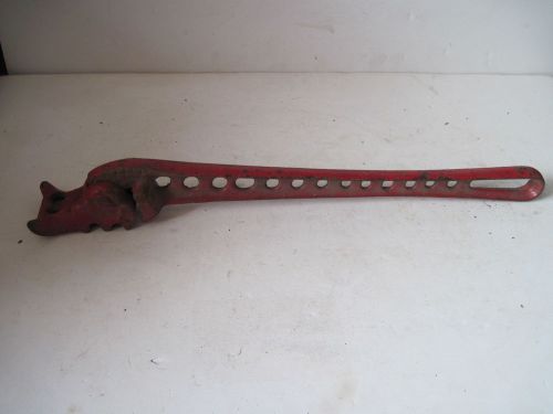 Vintage Cast Iron 18&#034; Long Barb Wire Fence Stretcher Hand Tool Made In USA
