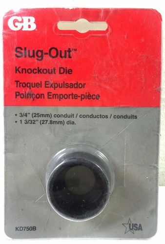GB KD750B 3/4&#034; Slug-Out Knockout Die