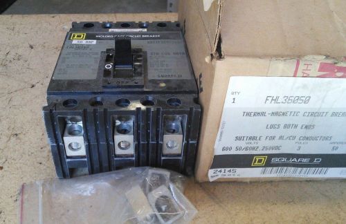 Square d #fal-36050 600 volt 50 amp 3 pole circuit breaker for sale