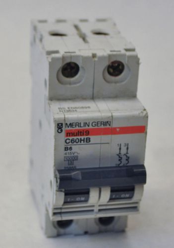 Merlin Gerin C60HB Circuit Breaker B6 Doble Pole 415V 10kA
