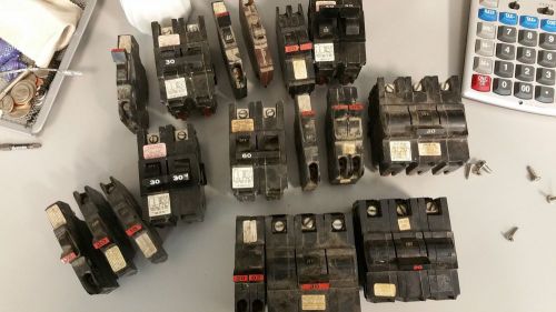 FPE Federal Pacific Electric Co. STAB-LOK circuit breakers lot