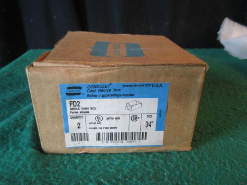 Condulet cast device box single gang fd2 3/4&#034; crouse-free shipping for sale