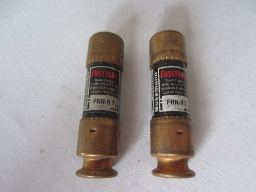 Lot of 2 Bussmann Fusetron FRN-R-7 Fuses 7A 7 Amps Tested