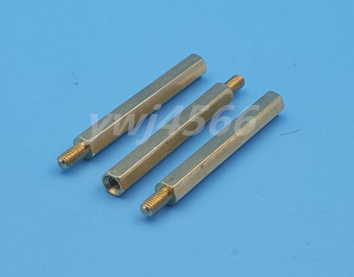 10pcs 35mm+6mm m3 brass hex stand-off pillars male to female new for sale