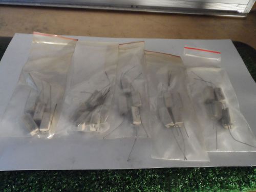 LOT OF 5 DIFF. RESISTORS  (DIFF. OHMS ALL 5W)    UNUSED    BLY