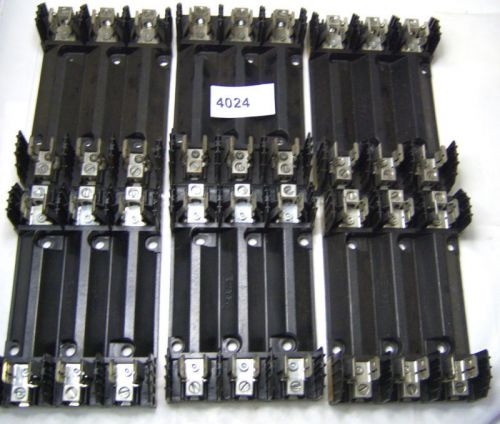 (4024)B Lot of 6 Bussmann Fuse Blocks H60060-3CR