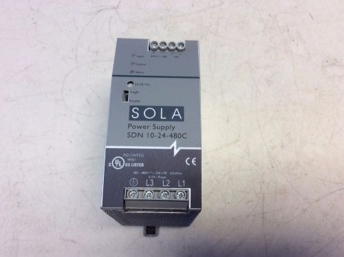 Sola SDN10-24-480C 24 VDC 10 Amp Power Supply SDN 10-24-480C SDN1024480C