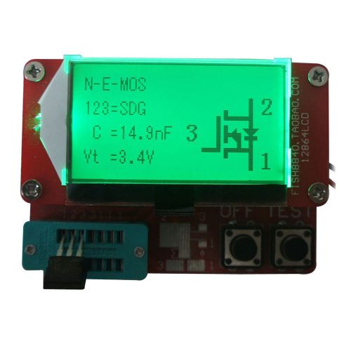 12864 lcd transistor tester capacitance inductance esr meter diode triode mos for sale