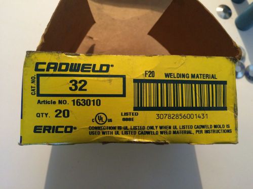 Lot of 9 with caps Erico Cadweld Welded Material 32 Box F20