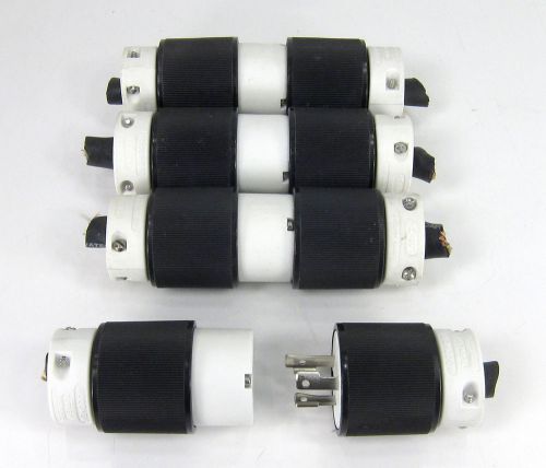 Lot of 4 Woodhead Turnex Male &amp; Female Industrial Twist-Lock Plugs L6-30P L6-30R