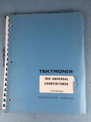 Tektronix 7D15  Universal Counter Timer Manual