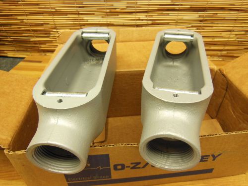 O-z gedney c-125 1 1/4&#034; iron conduit body type c --2-pack--- for sale