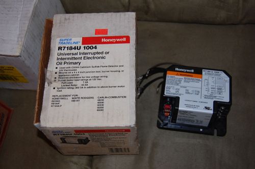 New honeywell r7184u1004 universal interrupted ignition oil burn primary control for sale