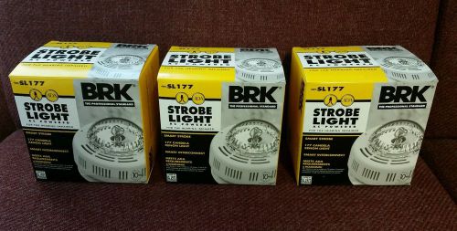 3 Pack BRK FIRST ALERT SL177 Hardwired Hearing Impaired Strobe Light Fire Alarm