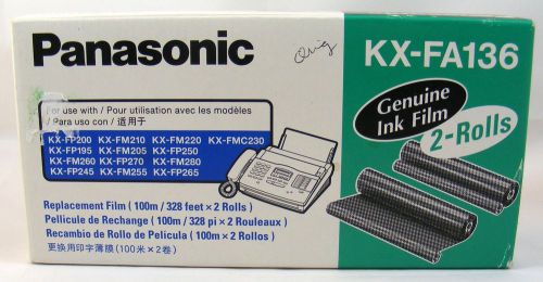 PANASONIC Fax Cartridge KX-FA136 2 Roll Pack NEW in Open Box Free Shipping